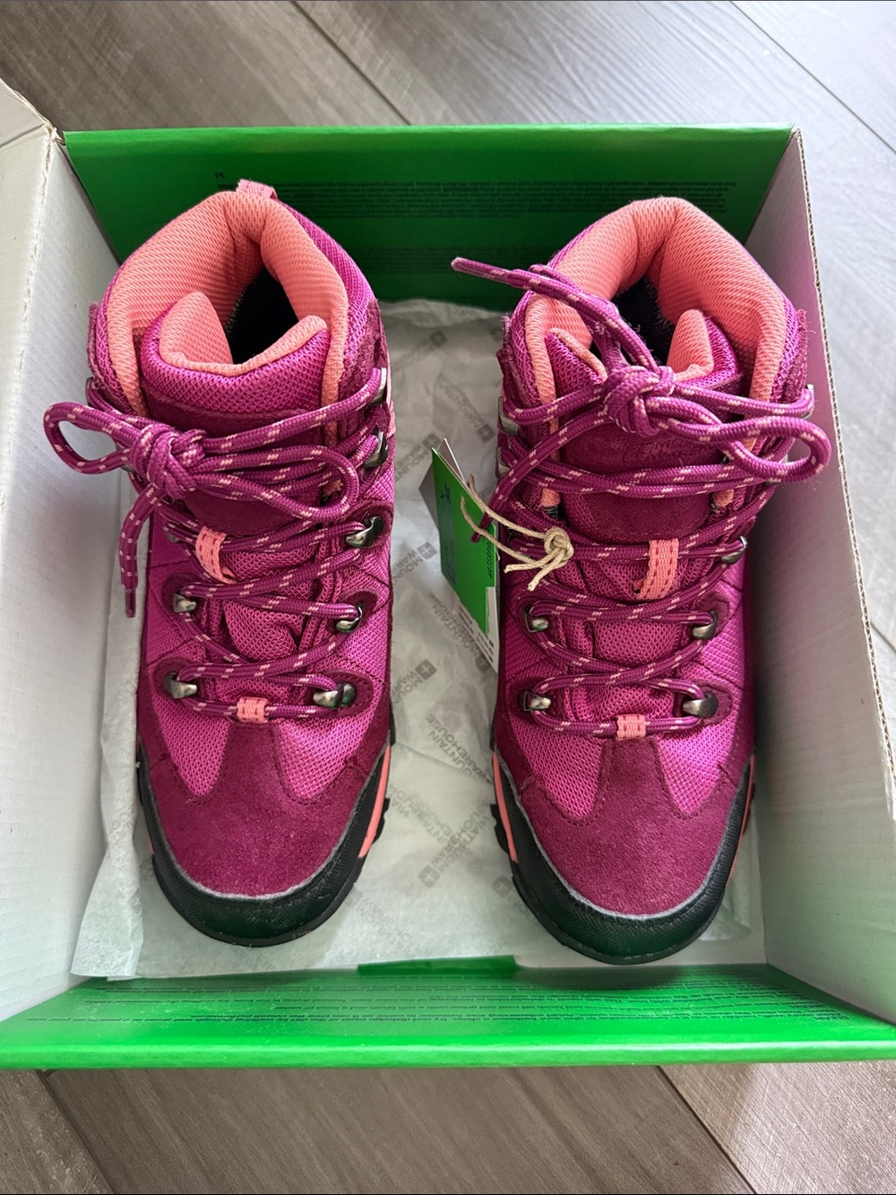 Girls' Pink Purple Waterproof Hiking Boots